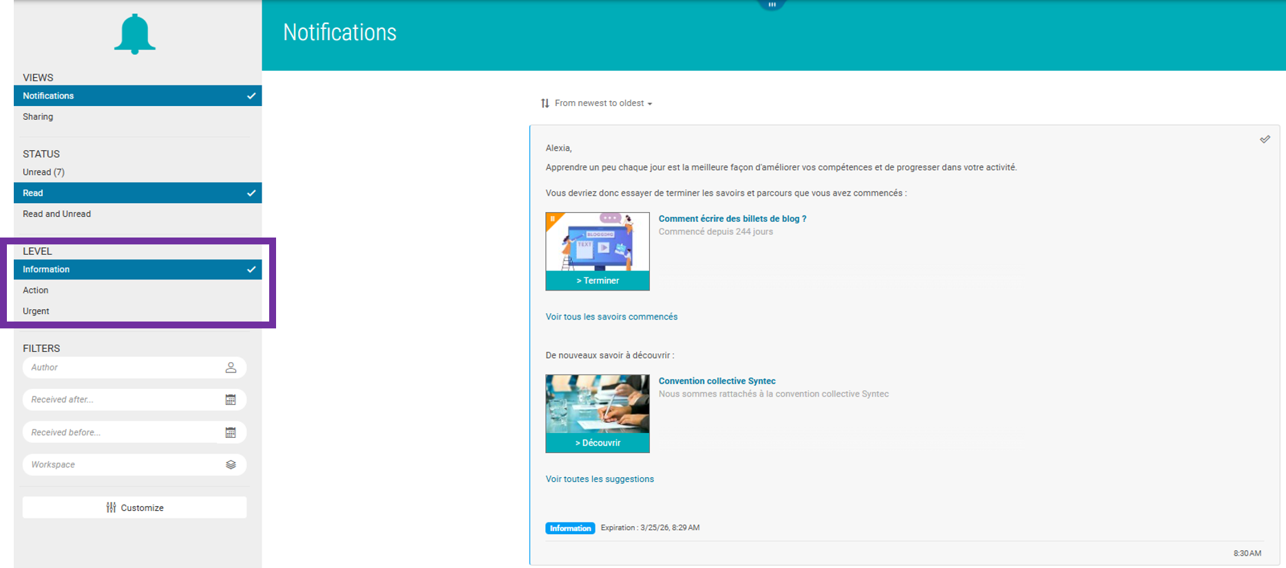 Accédez aux notifications Image7