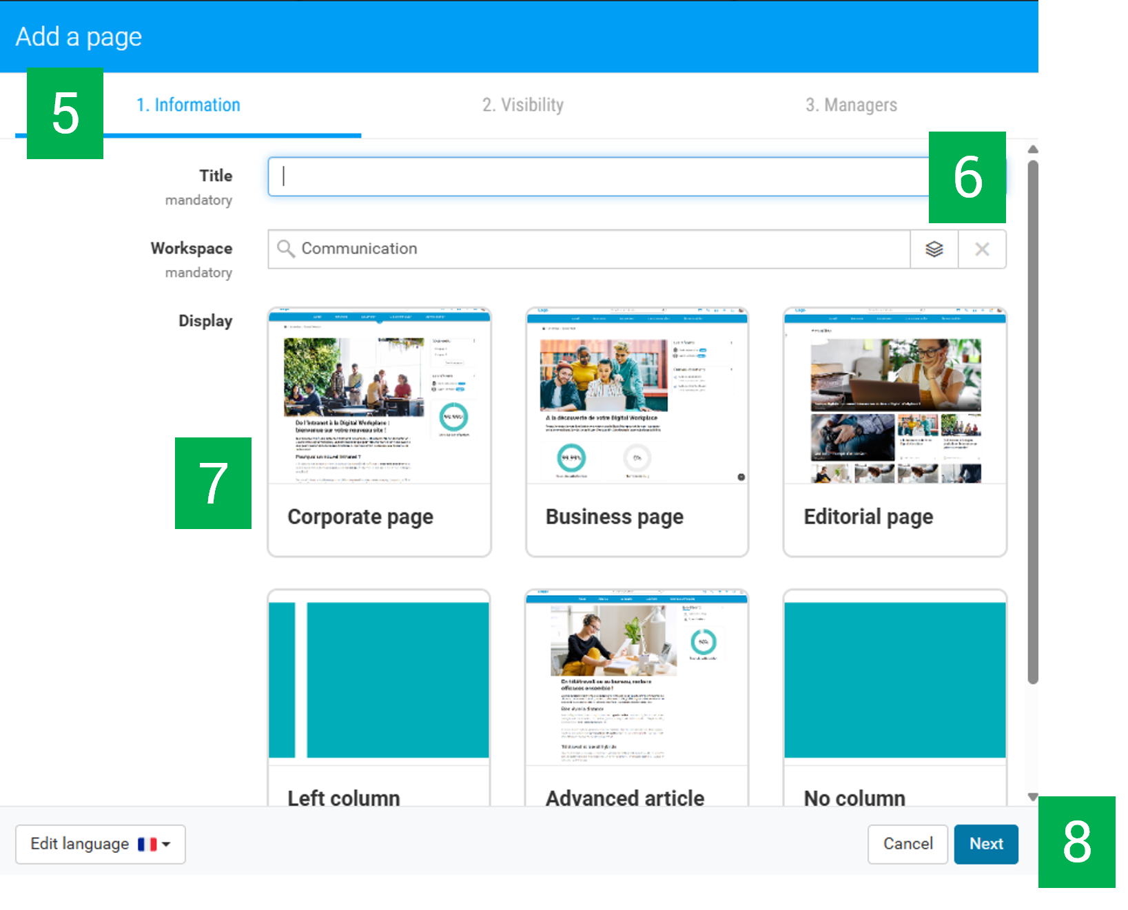 Ajoutez une page à son site Image4