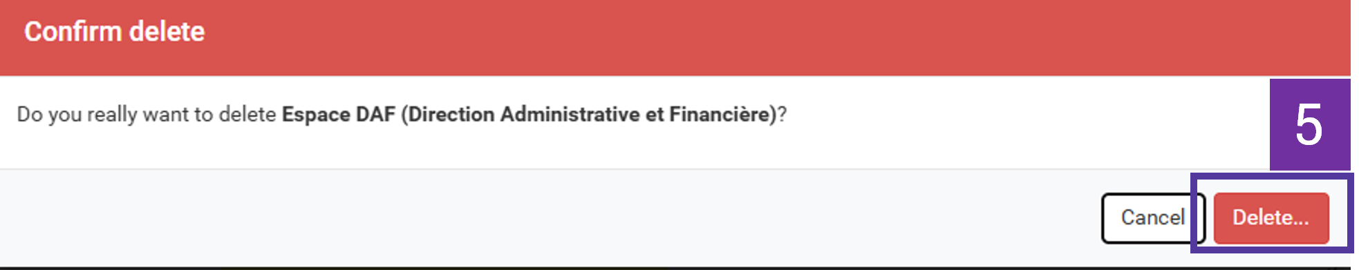 Supprimez une communauté Image5